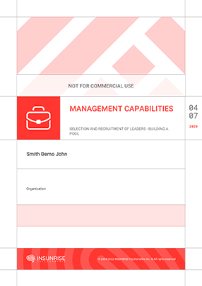 Management Capabilities – Selection and recruitment of leaders - building a pool